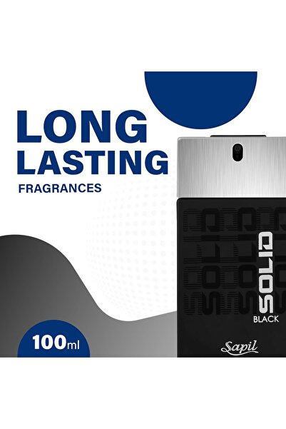 sapil Solid Black 917 Eau de Toilette for Men, 100 ml
