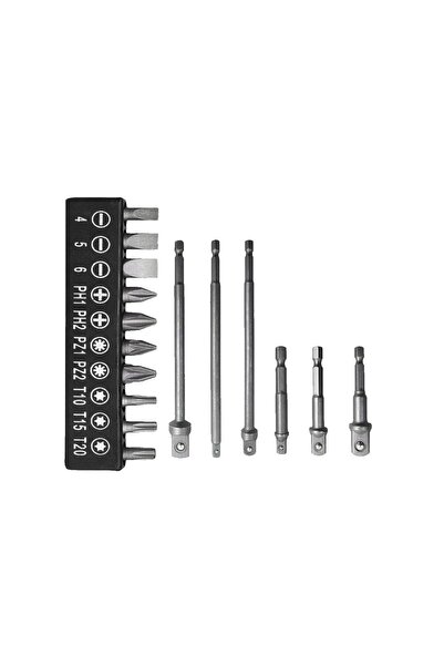 Silver Adapter and bit set, 16 pieces,
