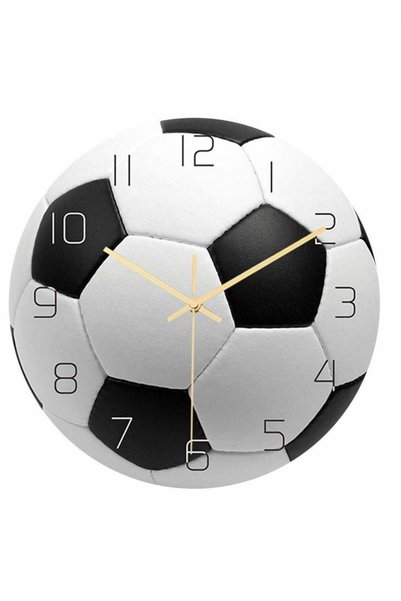 Generic 12 Inch Non Ticking Silent Football Wall Clock - Modern Creative Desi...