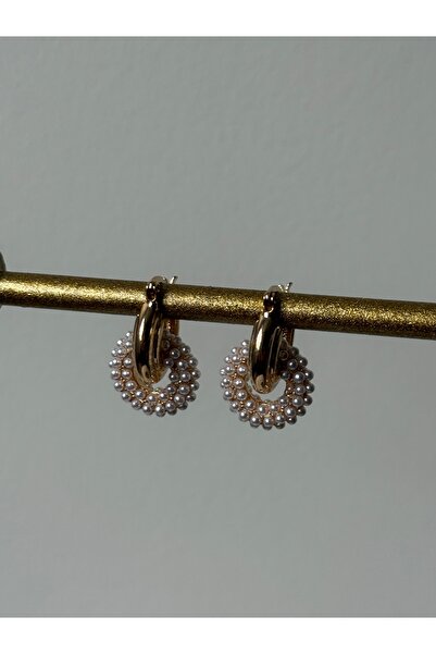 Rossetto Atelier Mini Pearl Imported Hoop Earrings