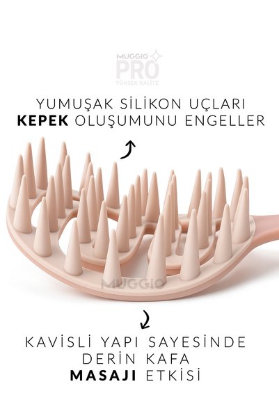 Muggio Scalp Banyo Saç Tarak Derin Masaj ve Kepek Giderici