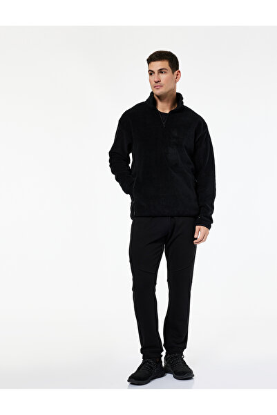 Koton Regular Fit Half Zip Fleece Sweatshirt with Pockets