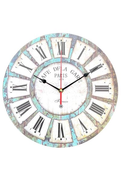 Generic 12 Inch Wall Clock, Silent Non-Ticking Wooden Vintage Retro Country S...