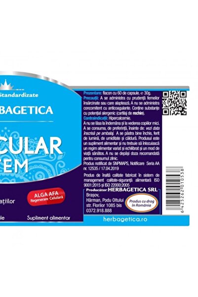 herbagetica Imunity Stem Herbagetica, Pack 60 + 60 capsules – Active immunity and cellular regeneratio