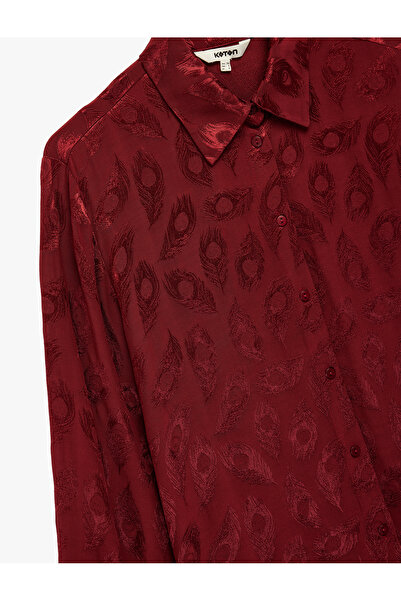 Koton Regular Fit Long Sleeve Buttoned Viscose Patterned Shirt