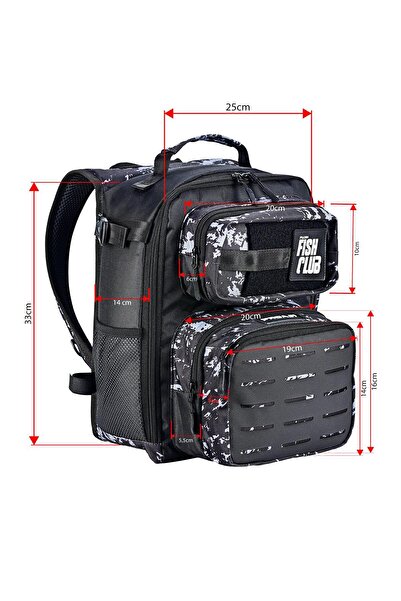Fujin ProAji Back Pack Black Camo Balıkçı Sırt Çantası