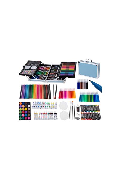 OEM Σετ ζωγραφικής σε βαλίτσα 145 τεμαχίων μπλε