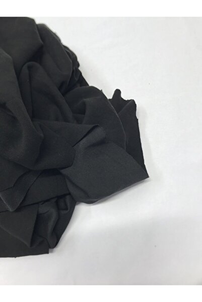 Yiğit Kumaş Ελαστικό ύφασμα από χτενισμένο πολυεστέρα, Μέγεθος 60x170 cm Μαύρο Χρώμα