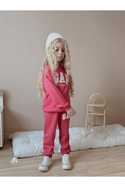 MİLAYS LİFE HOME COLLECTİON Girl's 3-Thread 100% Cotton Thick Combed Cotton Colorful Winter Tracksuit Set
