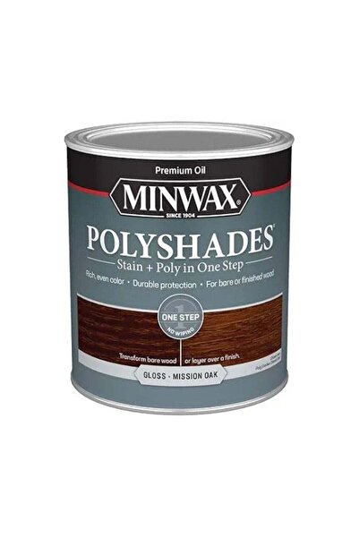 Minwax PolyShades Stain + Poly in One, Gloss - Mission Oak
