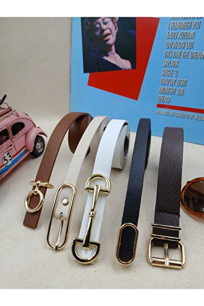 ARLIVA En karışık 5'li kadın pantolon kemeri, elbise kemeri, ceket kemeri