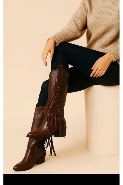BARIŞ AKBULUT Brown Tasseled Boots