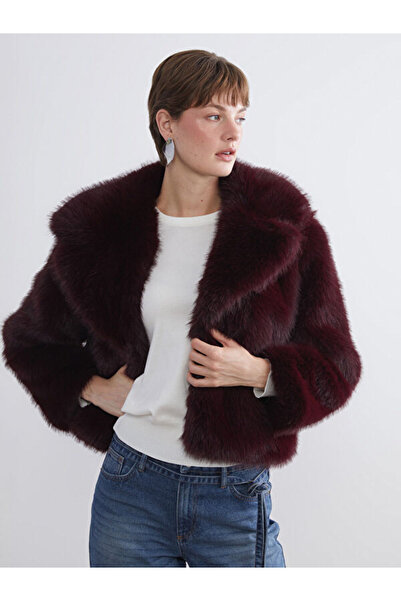 LC Waikiki Jacket Collar Women's Fur Coat