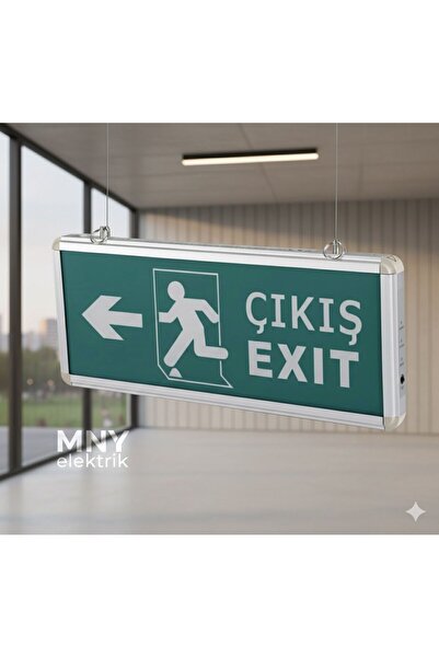mny elektrik ACİL ÇIKIŞ YÖNLENDİRME EXİT IŞIKLI TABELASI TSE UYGUN