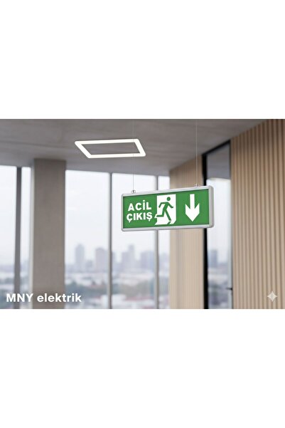 mny elektrik ACİL ÇIKIŞ LEDLİ YÖNLENDİRME TABELASI EXİT YÖNLENDİRME GARANTİLİ