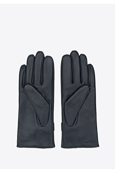 Wittchen Women's Leather Gloves with Cutout and Buckle Black Leather
