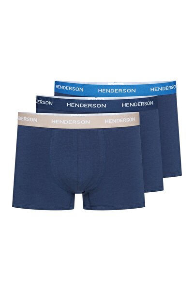 Henderson Men's Classic Boxer Shorts 3-Pack Longer Leg Waistband with Logo Cotton & Elastane | Kent