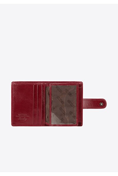 Wittchen Men's Leather Wallet Unisex with Snap Closure, Red, Leather