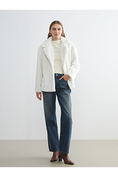 LC Waikiki Jacket Collar Women's Plush Coat