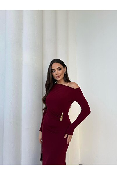 Rabi Shine Boat Neck Drop Sleeve Dress