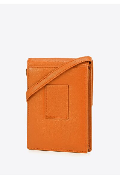 Wittchen Geantă mini crossbody din piele pentru femei 2 în 1, portocalie