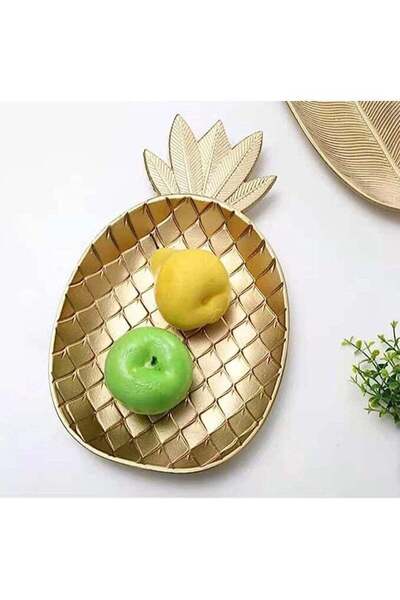 Generic Gold Pineapple Shaped Serving Tray – Decorative Fruit, Snack, Candy &...