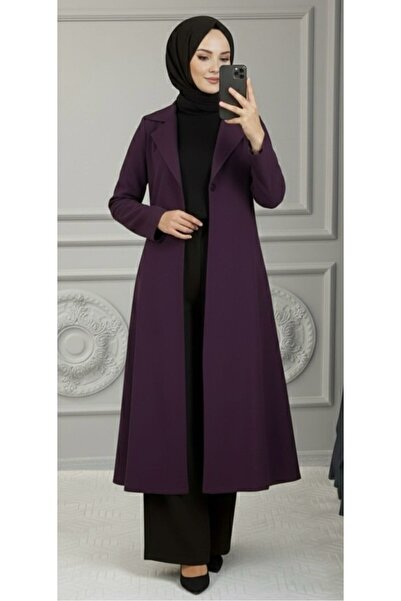 Ebrarengiz Moda ДВОЙНИЙ КРЕП ЖІНОЧИЙ ДОВГИЙ ПАЛЬТО