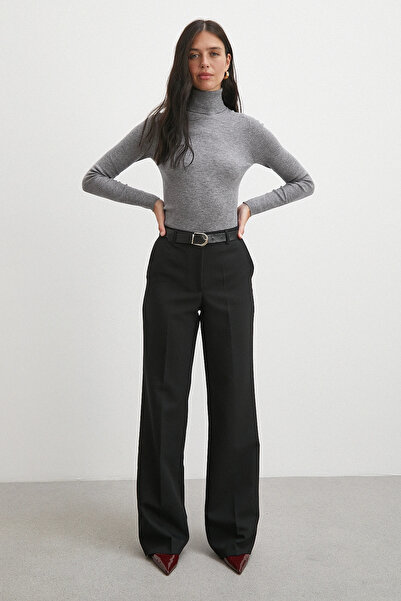 Never more High Waist Classic Trousers Black
