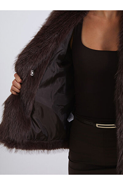 LC Waikiki Jacket Collar Women's Fur Coat