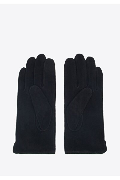 Wittchen Women's Velour Gloves Black Velour Leather
