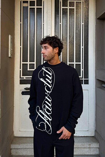 Flaw Wear Flawclut Baskılı Sweatshirt Siyah