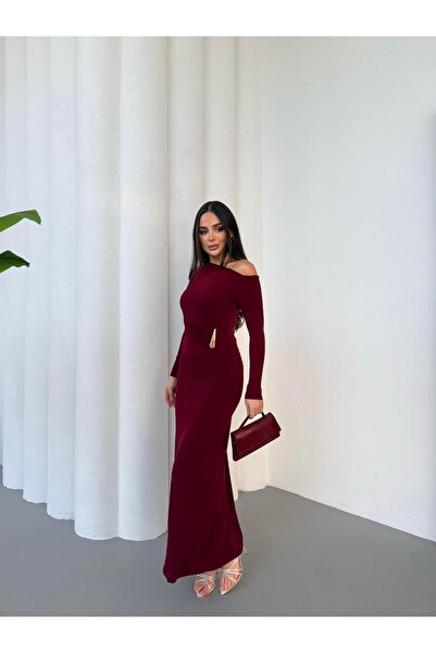 Rabi Shine Boat Neck Drop Sleeve Dress