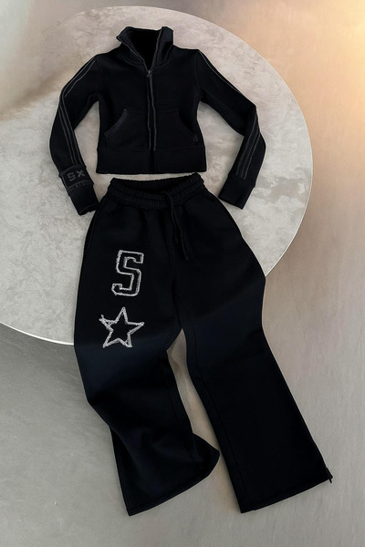 Gofeel Y2k Two Star Detail Baggy Unisex Eşofman Takımı