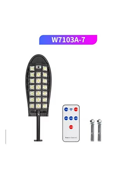 OEM Black Solar Street Light with 20 COB LEDs, 10-12h Autonomy, 3 Modes, Motion Sensor, Remote, IP65