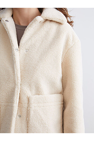 LC Waikiki Shirt Collar Women's Plush Coat