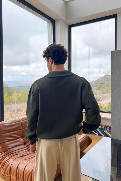 Flaw Wear Half Zip Knit Sweater