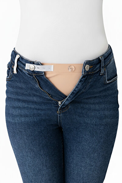 Arma Yıldız Maternity Pants Waist Extender - Women's Pants Extender, 3-Pack White-Black-Skin