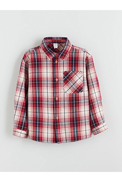 LC Waikiki Cămașă pentru băiat cu mânecă lungă în carouri LCW Kids