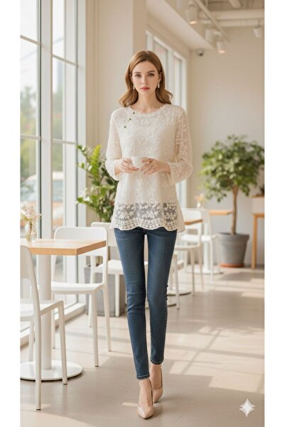 Flaubert -Women's Long-Sleeved Chiffon Lace Blouse