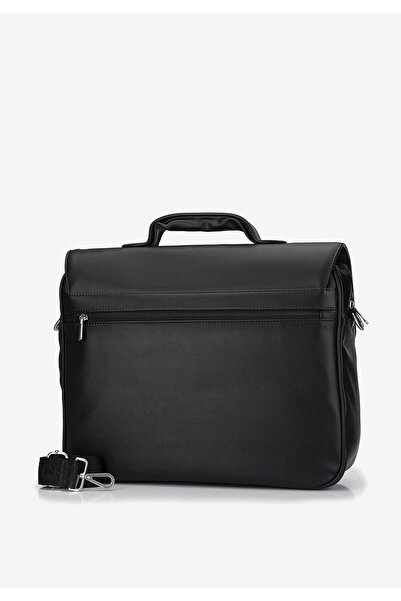 Wittchen Servietă bărbătească cu buzunar pentru laptop de 15,6", imitație de ...