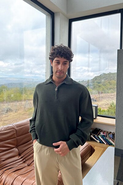 Flaw Wear Half Zip Knit Sweater