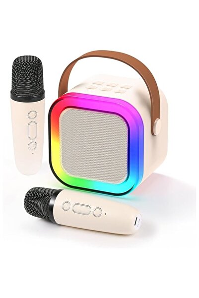 Boxely Portable Karaoke Speaker Set with 2 Wireless Microphones, Bluetooth 5.3, Pink