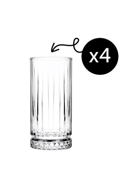 Pasabache Pasabahçe Elysia Set of 4 Long Drink Glasses, 365 ml