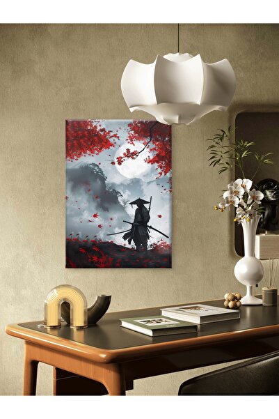 ESLEM Samuray Temalı Kanvas Tablo – Kaliteli Baskı Japon Sanatı Tarzı Modern Duvar Dekoru