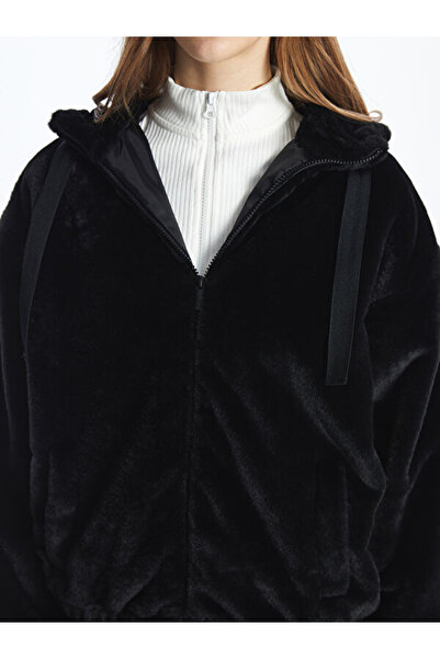 LC Waikiki Hooded Oversize Women's Plush Coat