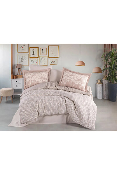 Hobby Çift Kişilik Poplin Nevresim Velura Latte