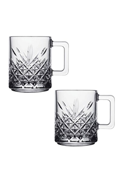 EFE UNIVERSE Set de 2 căni cu mâner atemporal, Pasabahce, design de cristal, ...