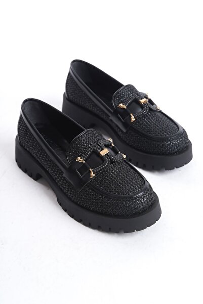 FEMME Γυναικεία Loafer Παπούτσια με χοντρή σόλα με αγκράφα, casual παπούτσια ...