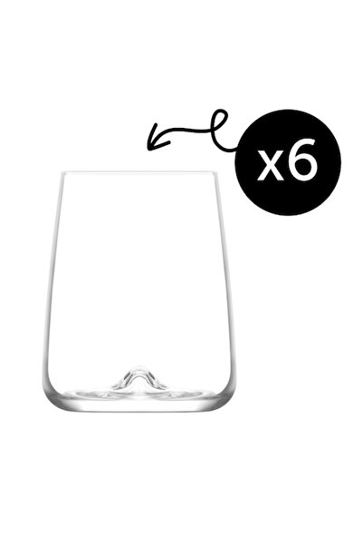 LAV Set of 6 Premium Glasses, LAV, Terra Model, 475 ml, Transparent