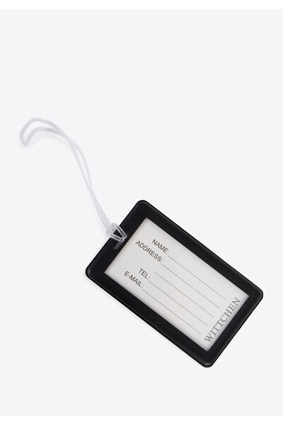 Wittchen Etichetă de bagaj pentru bărbați, model geometric, din silicon portocaliu